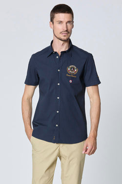 EMBROIDERED POPLIN SHIRT