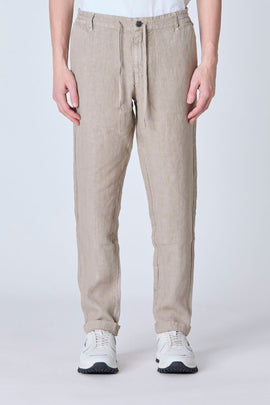 LINEN CHINO PANTS WITH DRAWSTRING