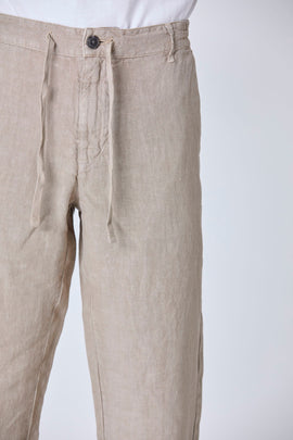 LINEN CHINO PANTS WITH DRAWSTRING