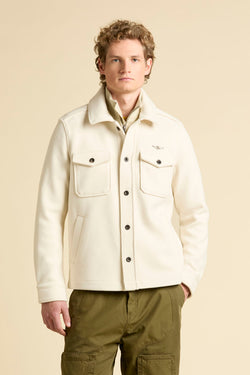 WOOL-BLEND KNIT OVERSHIRT