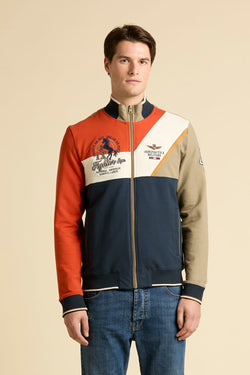 COLOR-BLOCK SWEATSHIRT IN COTTON