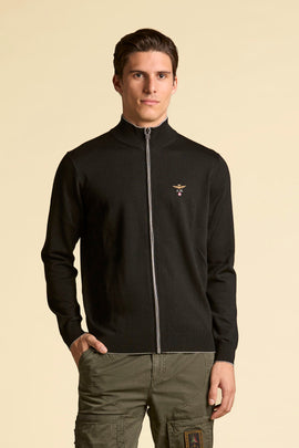 FULL-ZIP SWEATER IN MERINO WOOL