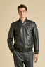 VINTAGE-EFFECT LEATHER BOMBER JACKET