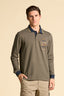 LONG-SLEEVED EMBROIDERED POLO SHIRT
