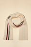 RIBBED KNIT SCARF WITH TRICOLOR DETAIL