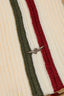 RIBBED KNIT SCARF WITH TRICOLOR DETAIL