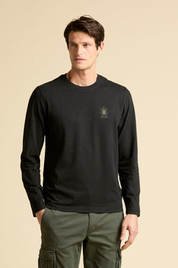 BRUSHED COTTON T-SHIRT WITH PATCH