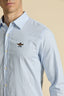AERONAUTICA MILITARE STRIPED CHAMBRAY SHIRT
