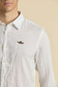 AERONAUTICA MILITARE LONG-SLEEVE SHIRT IN PURE LINEN