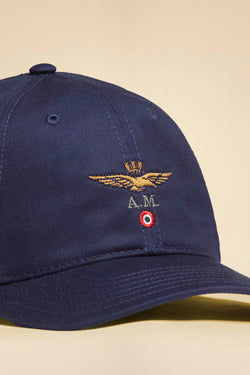 AERONAUTICA MILITARE CAP WITH EMBROIDERED EAGLE EMBLEM