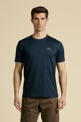 AERONAUTICA MILITARE MERCERIZED COTTON JERSEY T-SHIRT