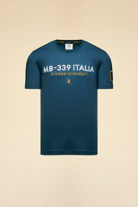 AERONAUTICA MILITARE EMBROIDERED FRECCE TRICOLORI T-SHIRT