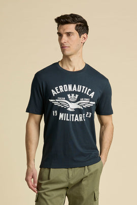 AERONAUTICA MILITARE PRINTED T-SHIRT WITH LOGO