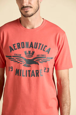AERONAUTICA MILITARE PRINTED T-SHIRT WITH LOGO
