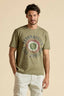 AERONAUTICA MILITARE COTTON T-SHIRT WITH TRICOLOUR COCKADE