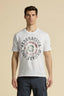AERONAUTICA MILITARE COTTON T-SHIRT WITH TRICOLOUR COCKADE