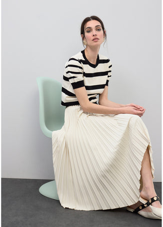 LOLA CASADEMUNT ASYMMETRICAL PLEATED SKIRT
