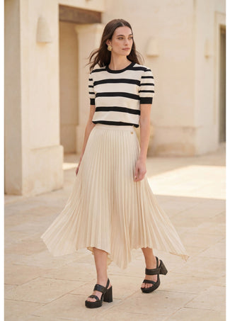 LOLA CASADEMUNT ASYMMETRICAL PLEATED SKIRT