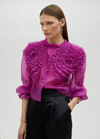 BLOUSE WITH FLORAL DETAIL
