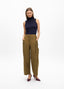CROPPED STRAIGHT FIT POPLIN TROUSERS