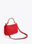 LOLA CASADEMUNT CROSSBODY BAG WITH CUT-OUT METAL HANDLE