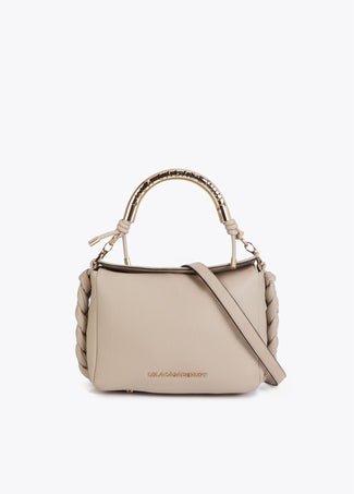 LOLA CASADEMUNT CROSSBODY BAG WITH CUT-OUT METAL HANDLE