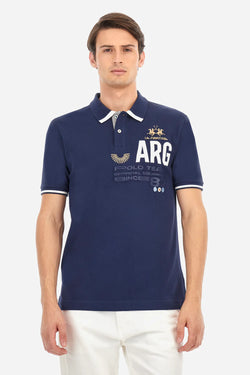 REGULAR FIT POLO SHIRT IN STRETCH COTTON PIQUÉ - ADONAI