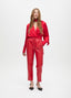 FAUX LEATHER JOGGING TROUSERS