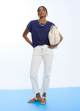 LOLA CASADEMUNT FLARED BUTTON TROUSERS