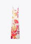 LOLA CASADEMUNT FLORAL PRINT LONG SLIP DRESS