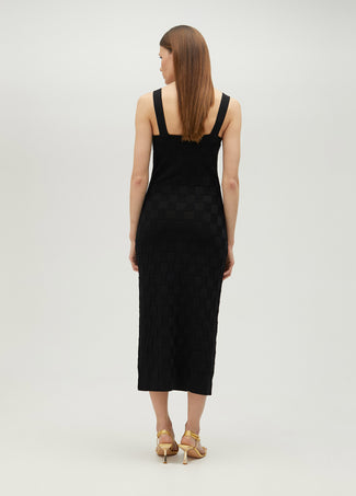 KNIT DRESS WITH M DETAIL ON THE STRAP