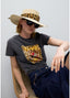 LOLA CASADEMUNT HAT WITH PRINTED BOW