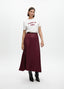 PLEATED WAXED-EFFECT SKIRT
