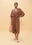 LOLA CASADEMUNT KNOTTED LINEN MIDI DRESS
