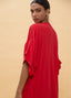LOLA CASADEMUNT KNOTTED LINEN MIDI DRESS