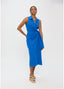 LOLA CASADEMUNT LINEN DRESS WITH SHIRT COLLAR AND SIDE KNOT