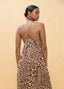 LOLA CASADEMUNT LONG DRESS STRAPPY STAIN PRINT