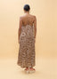 LOLA CASADEMUNT LONG DRESS STRAPPY STAIN PRINT
