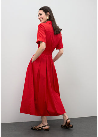 LOLA CASADEMUNT FLARED MIDI SKIRT DRESS