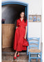 LOLA CASADEMUNT FLARED MIDI SKIRT DRESS