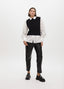FAUX LEATHER JOGGING TROUSERS
