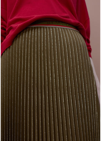 LOLA CASADEMUNT METALLIC PLEATED SKIRT