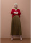 LOLA CASADEMUNT METALLIC PLEATED SKIRT