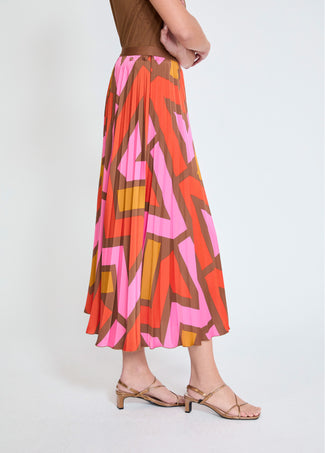 LOLA CASADEMUNT PLEATED SKIRT WITH LOGO