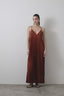 MAXI PLEATED SATIN DRESS