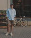 EL GANSO BERMUDA SHORTS LINEN GREEN