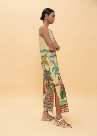 LOLA CASADEMUNT CIRCULAR PRINTED DRESS