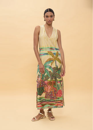LOLA CASADEMUNT CIRCULAR PRINTED DRESS