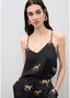 LOLA CASADEMUNT SATIN LACE CAMISOLE WITH PRINT