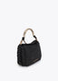 LOLA CASADEMUNT COMBINED STRAW EFFECT CROSSBODY WITH PERFORATED LOGO HANDLE